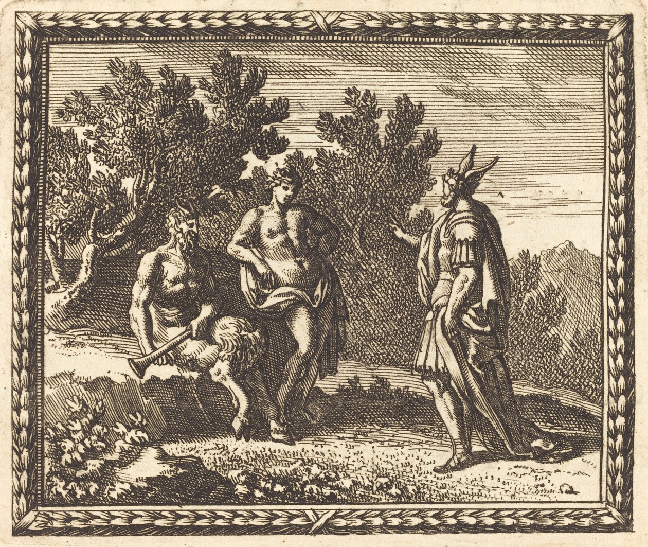 Midas met Apollo en Pan door Jean Lepautre