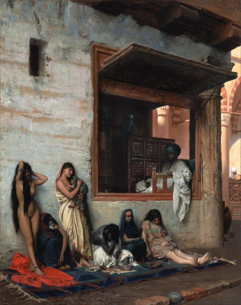 De slavenmarkt door Jean Leon Gerome