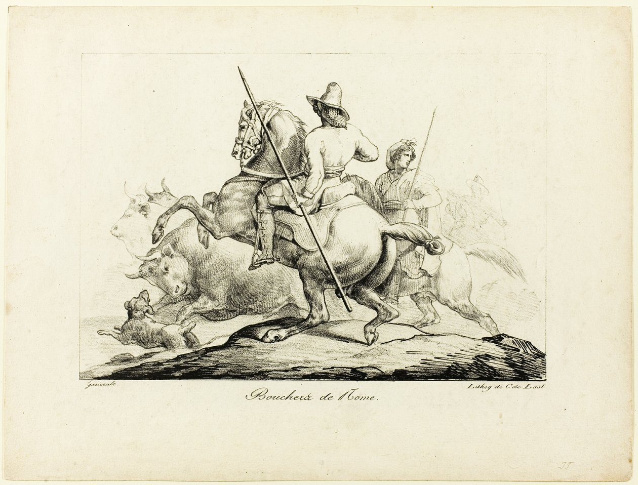 Slagers van Rome door Jean Louis André Théodore Géricault