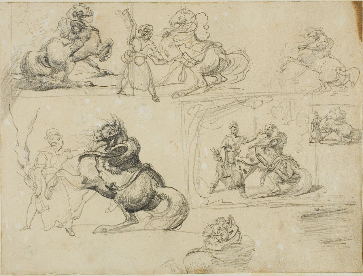 Studies door Jean Louis André Théodore Géricault