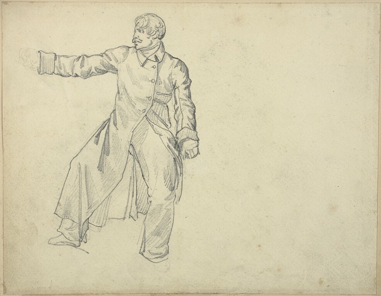 Studie van een artillerist door Jean Louis André Théodore Géricault