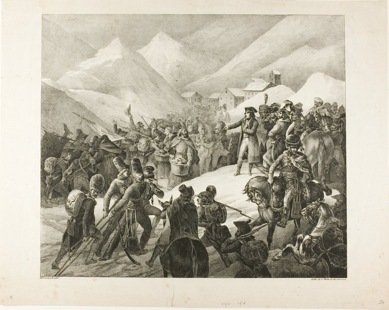 De passage van de Sint-Bernardusberg door Jean Louis André Théodore Géricault