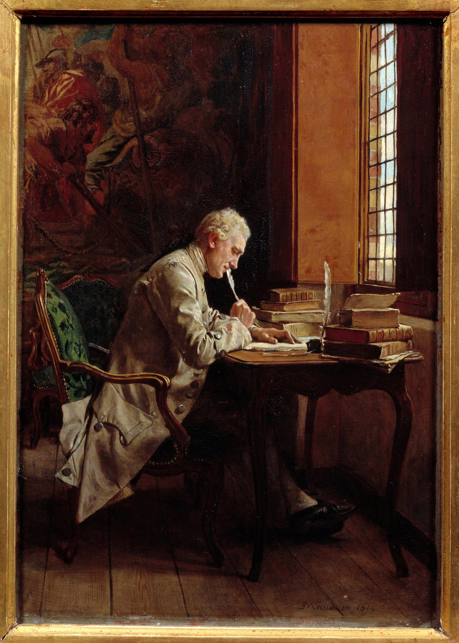 Een dichter door Jean-Louis Ernest Meissonier