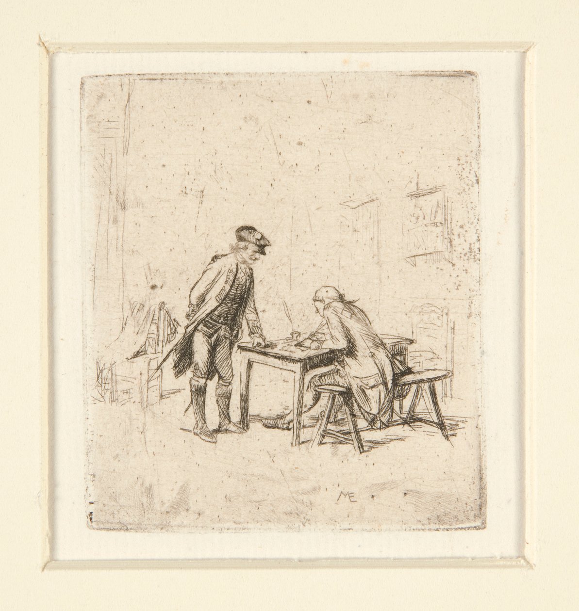Het rapport en Harlekijn door Jean-Louis Ernest Meissonier