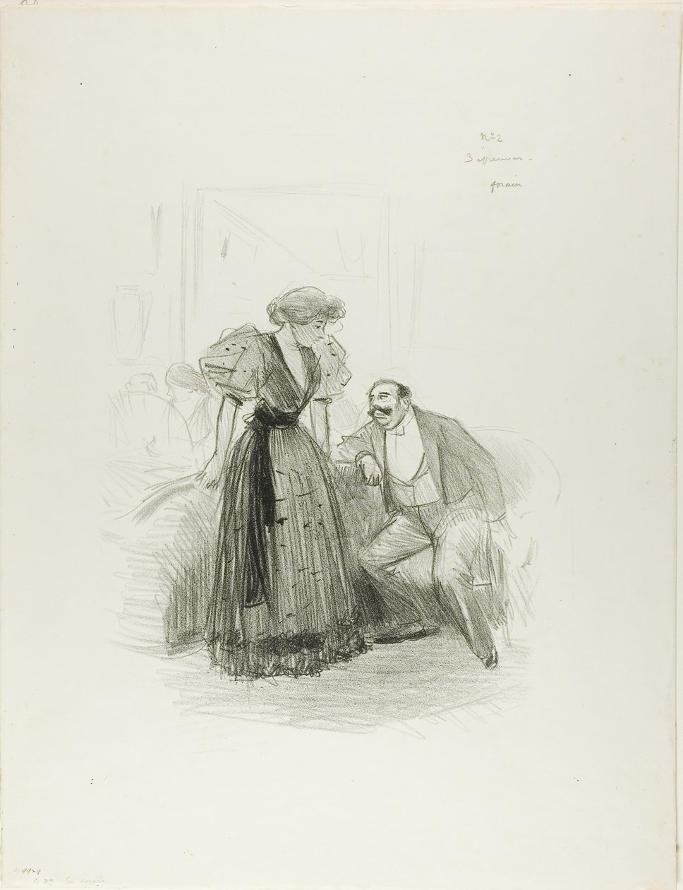 Op een avondfeest door Jean Louis Forain