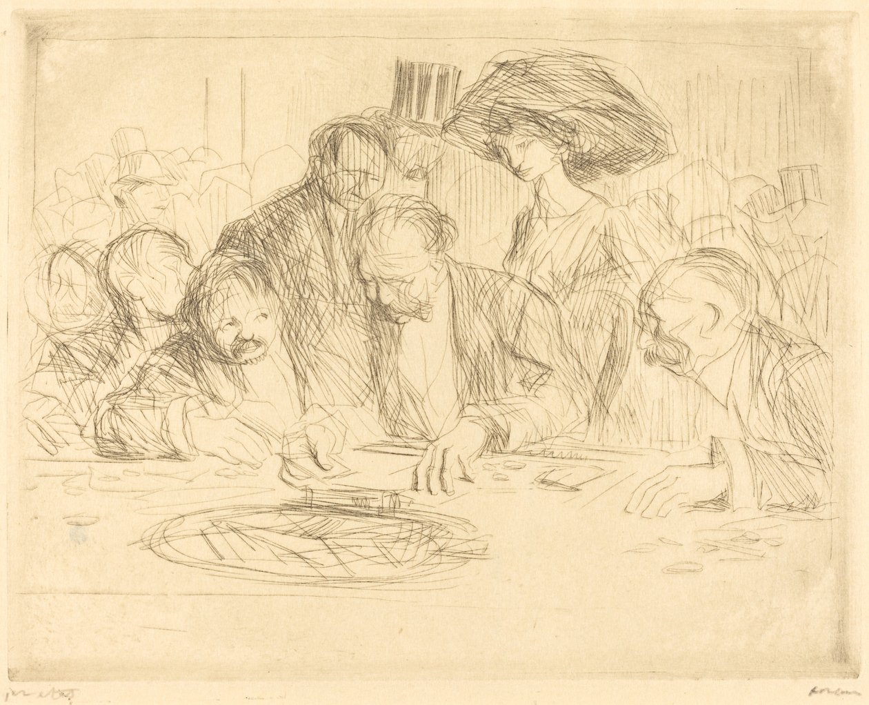 Aan de goktafel (tweede plaat) door Jean Louis Forain