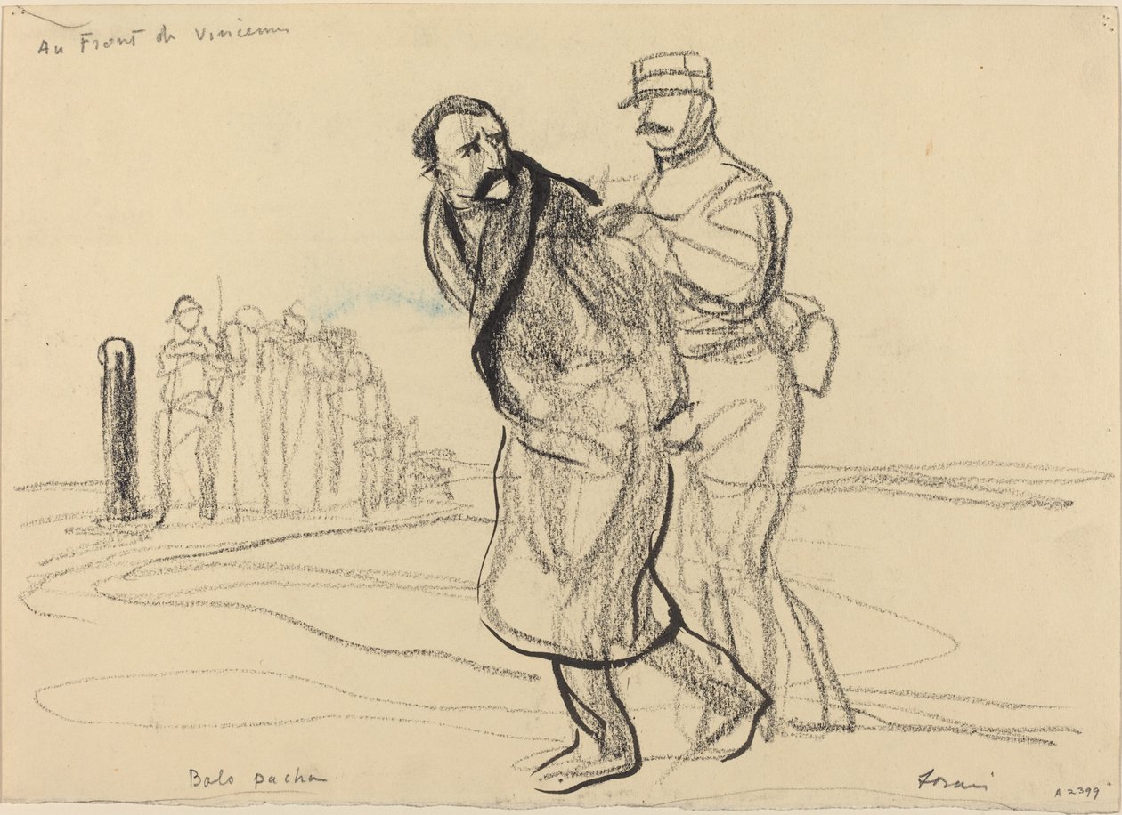 Aan het Front van Vincennes. Bolo pacha door Jean Louis Forain