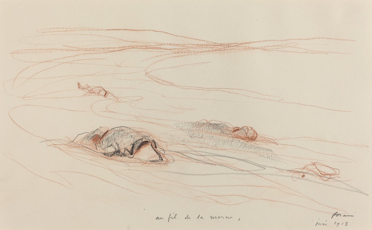 Langs de Marne door Jean Louis Forain