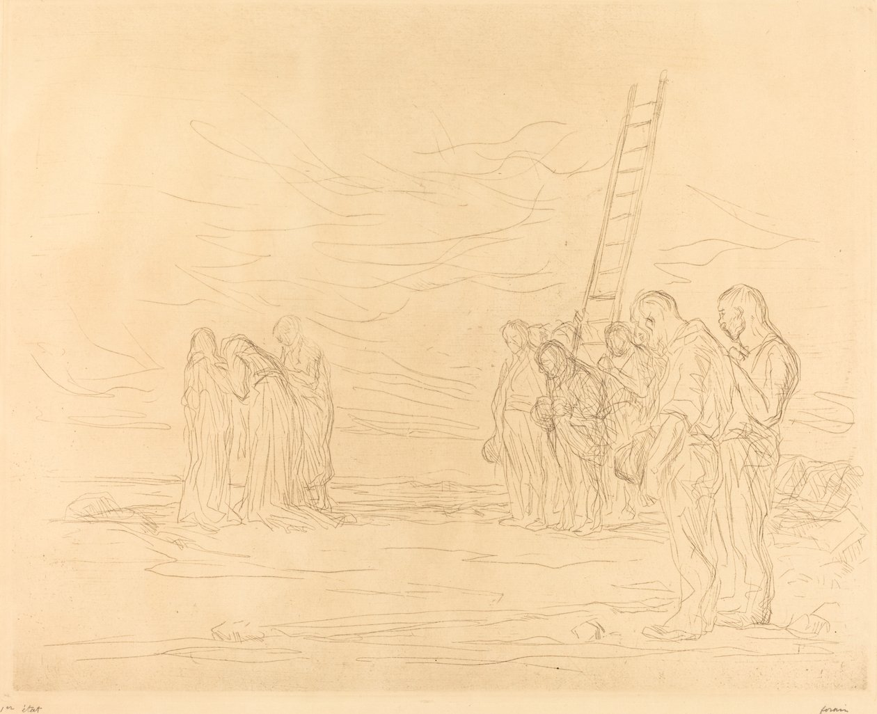 Calvarie (eerste plaat) door Jean-Louis Forain