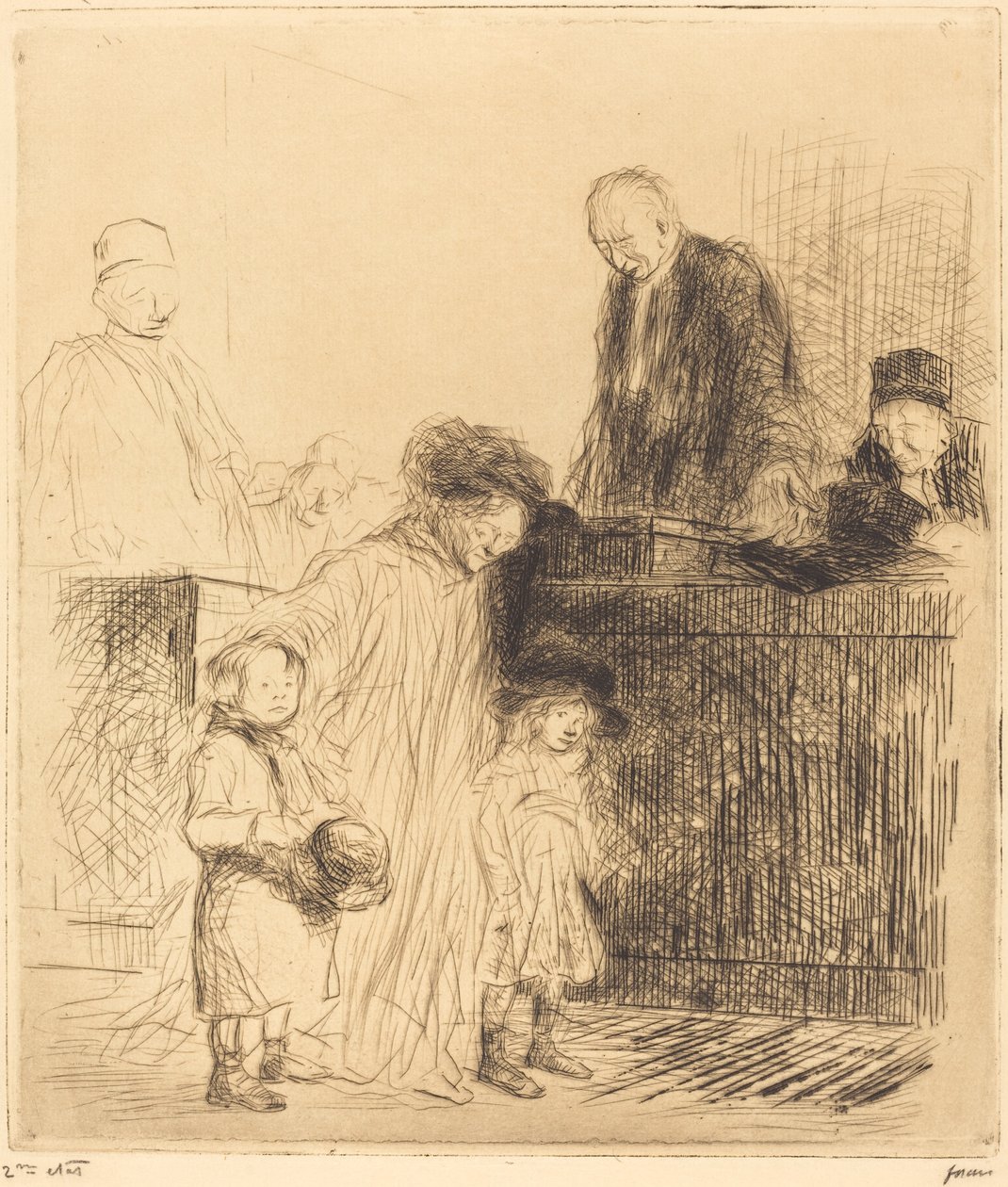 Na de hoorzitting (eerste plaat) door Jean Louis Forain