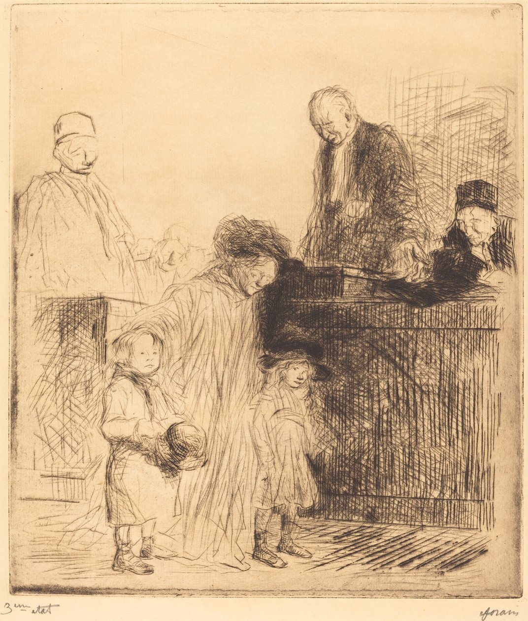 Na de hoorzitting (eerste plaat) door Jean Louis Forain