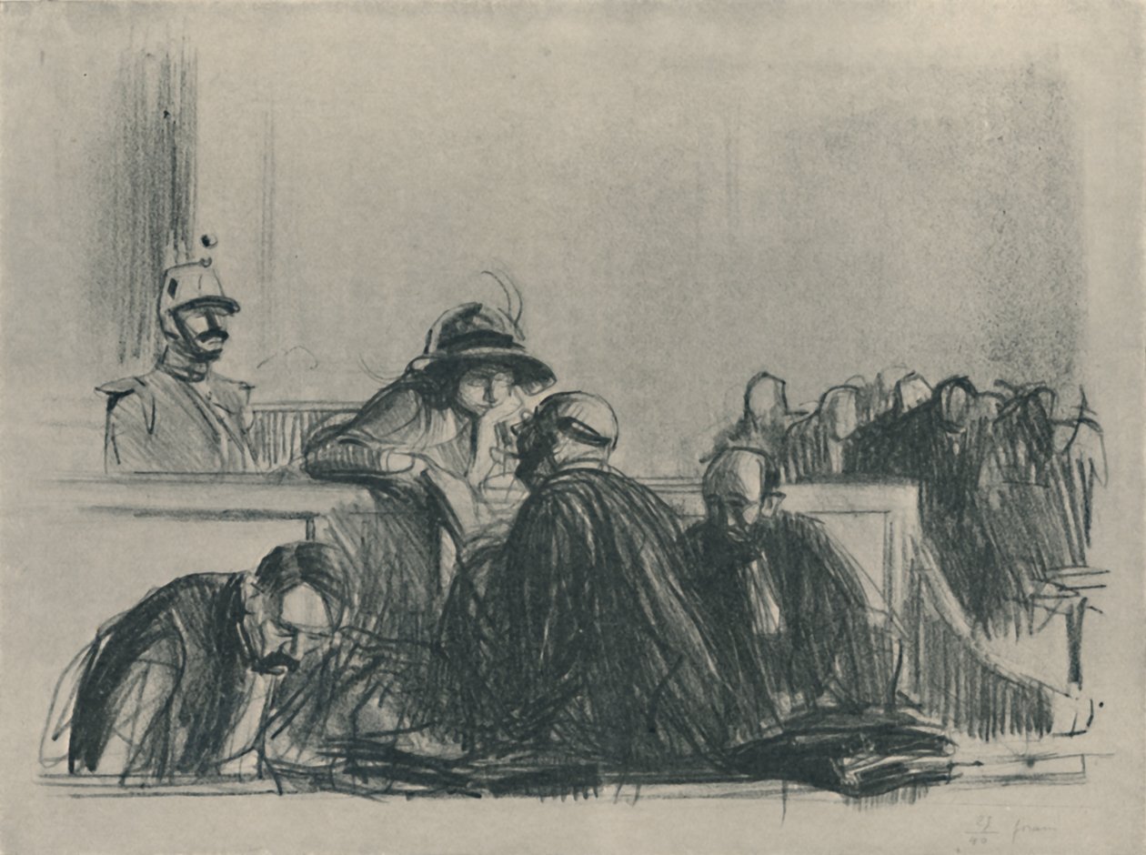 Conseil Juridique, 1919 door Jean Louis Forain