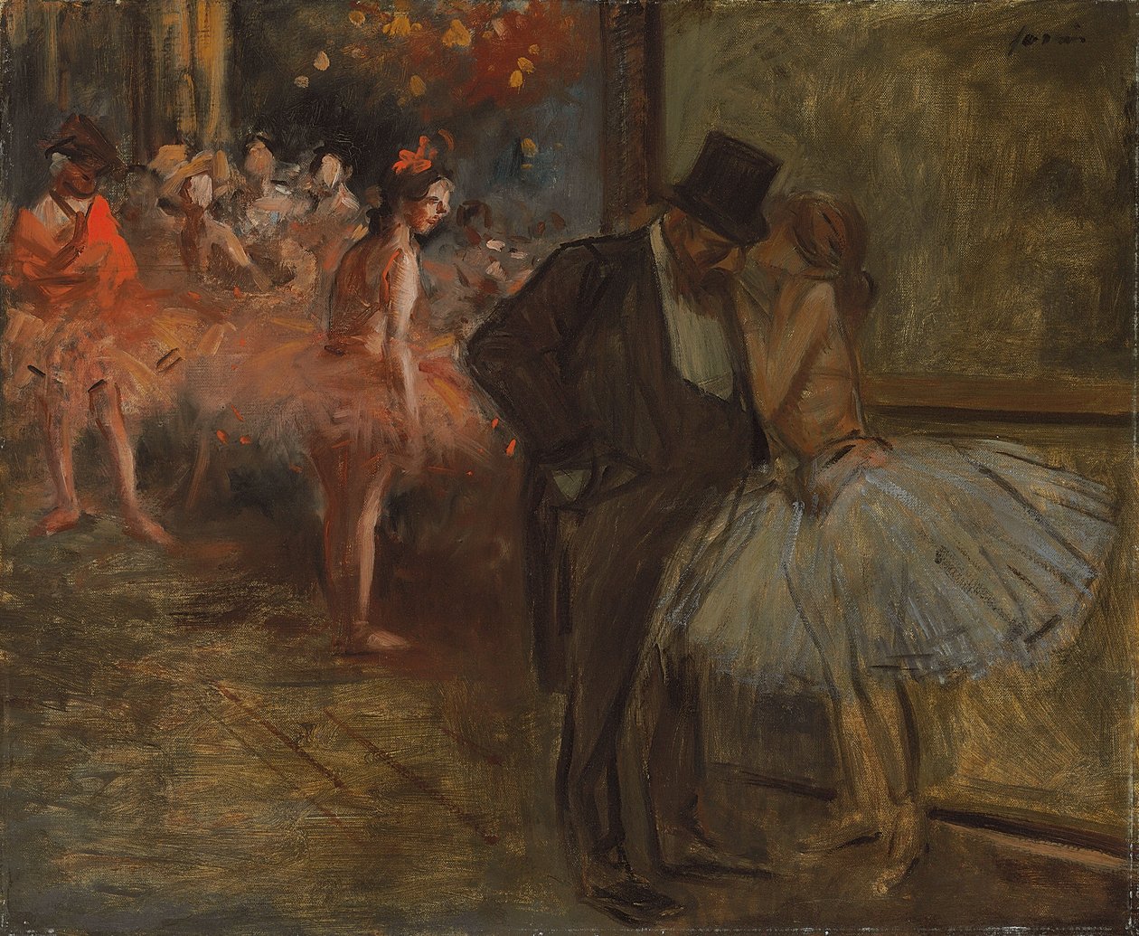Danseres en Abonne, bij de Opera door Jean Louis Forain
