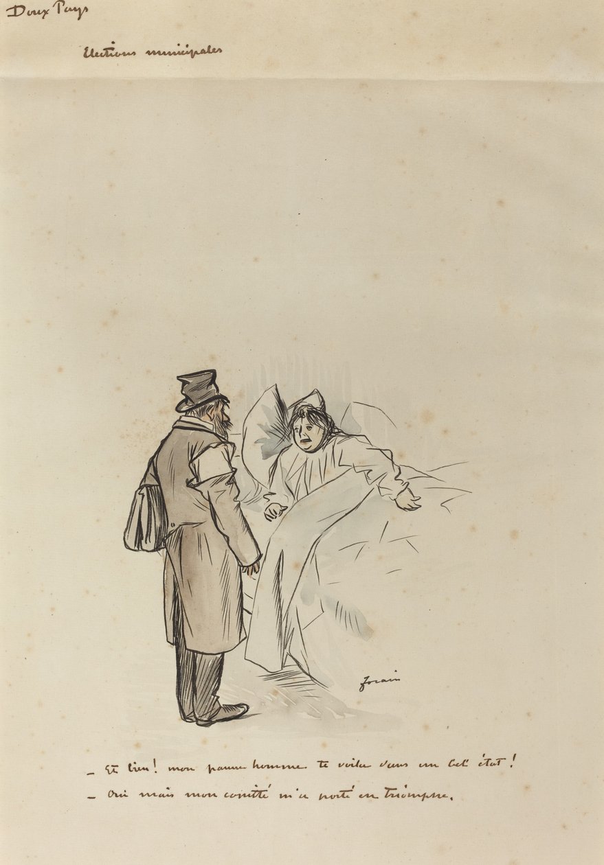 Gemeenteraadsverkiezingen, ca. 1897 door Jean-Louis Forain