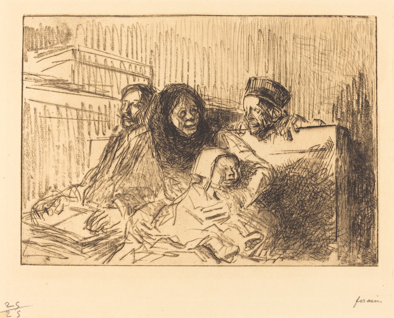 Bewijs bij de Hoorzitting (tweede plaat) door Jean Louis Forain