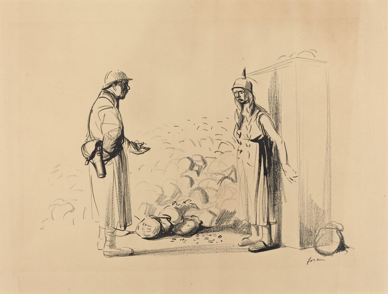 Het verstoppen van de "louis" door Jean Louis Forain