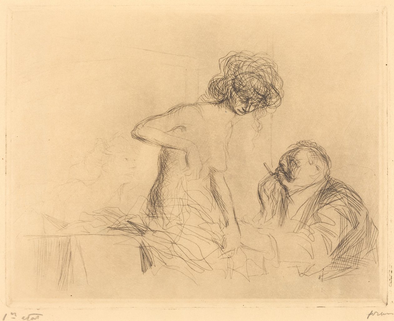 In een privékamer (eerste plaat) door Jean Louis Forain