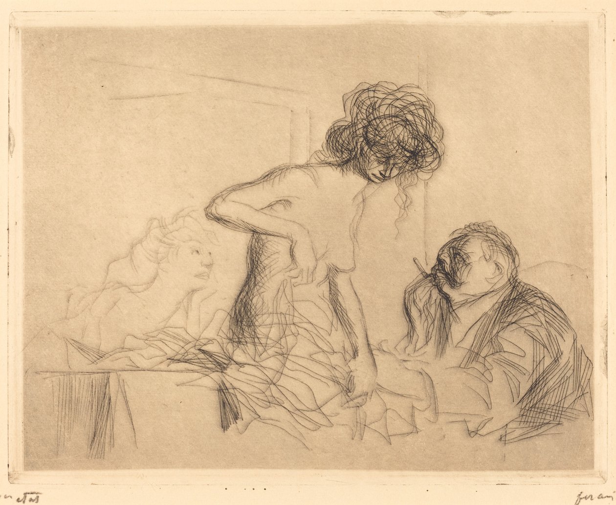 In een privékamer (eerste plaat) door Jean Louis Forain