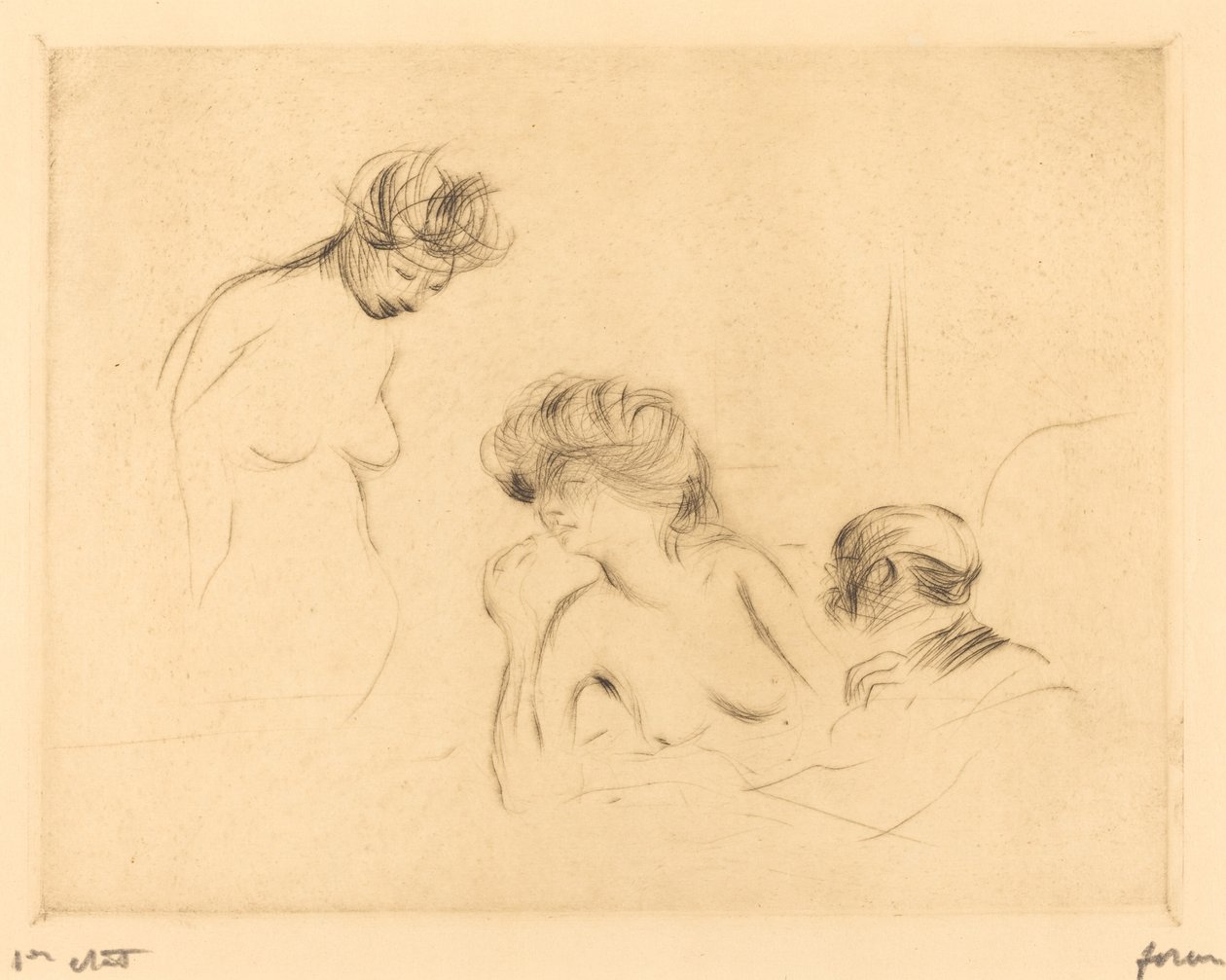 In een Privé Kamer (derde plaat) door Jean-Louis Forain