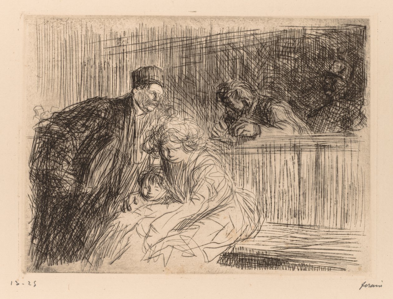 De advocaat spreekt met de verdachte door Jean Louis Forain