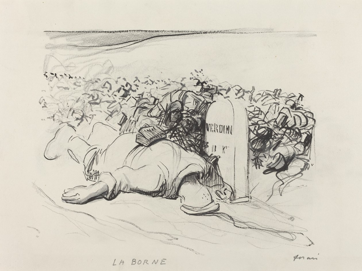 La Borne, Verdun, ca. 1916 door Jean-Louis Forain
