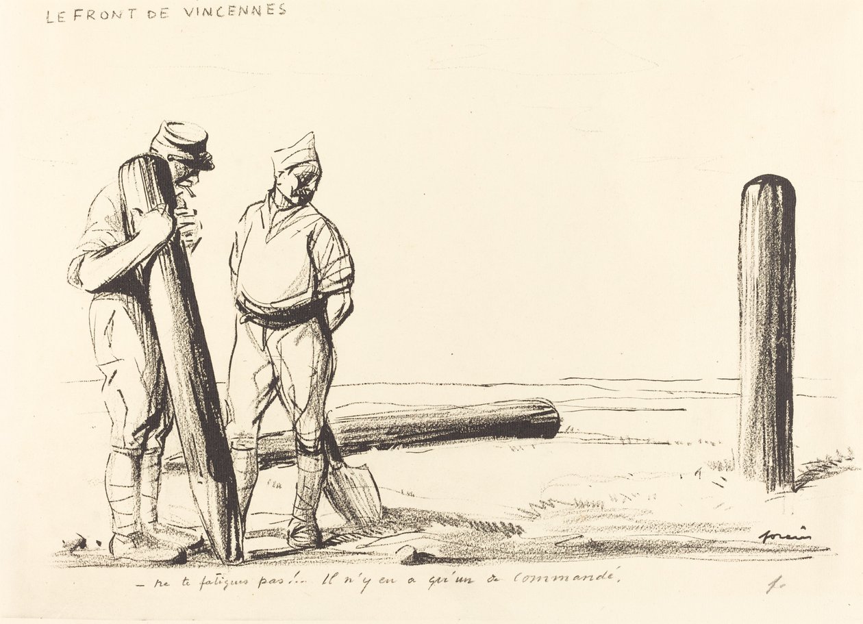 Het front van Vincennes door Jean Louis Forain