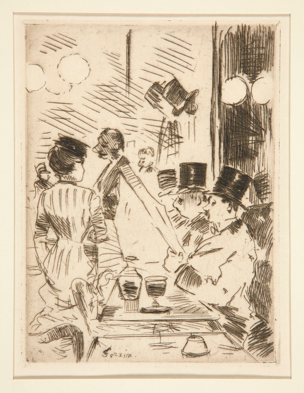 Le café de la nouvelle Athènes door Jean Louis Forain