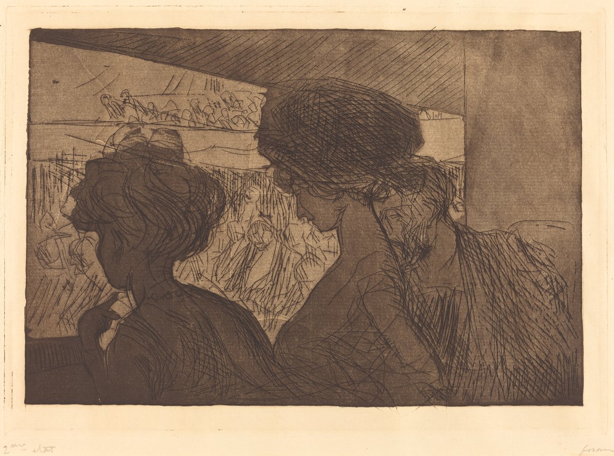Onderste loge in het theater door Jean Louis Forain