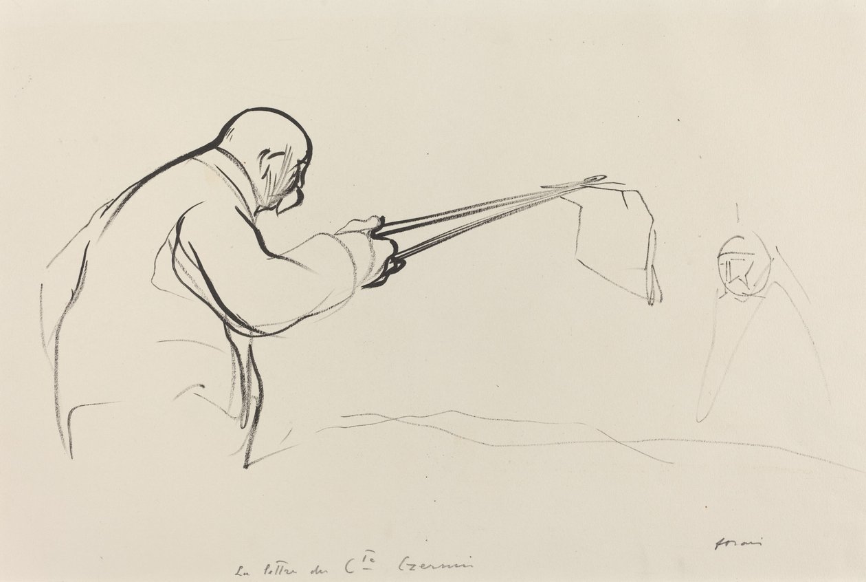 M. Clemenceau. De brief van Graaf Czernin door Jean Louis Forain