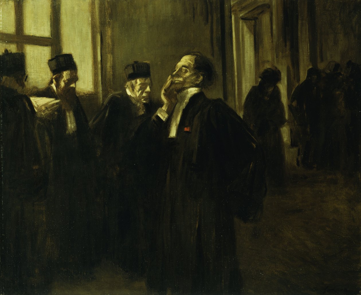 Paleiscorridorscène, c.1905 door Jean Louis Forain