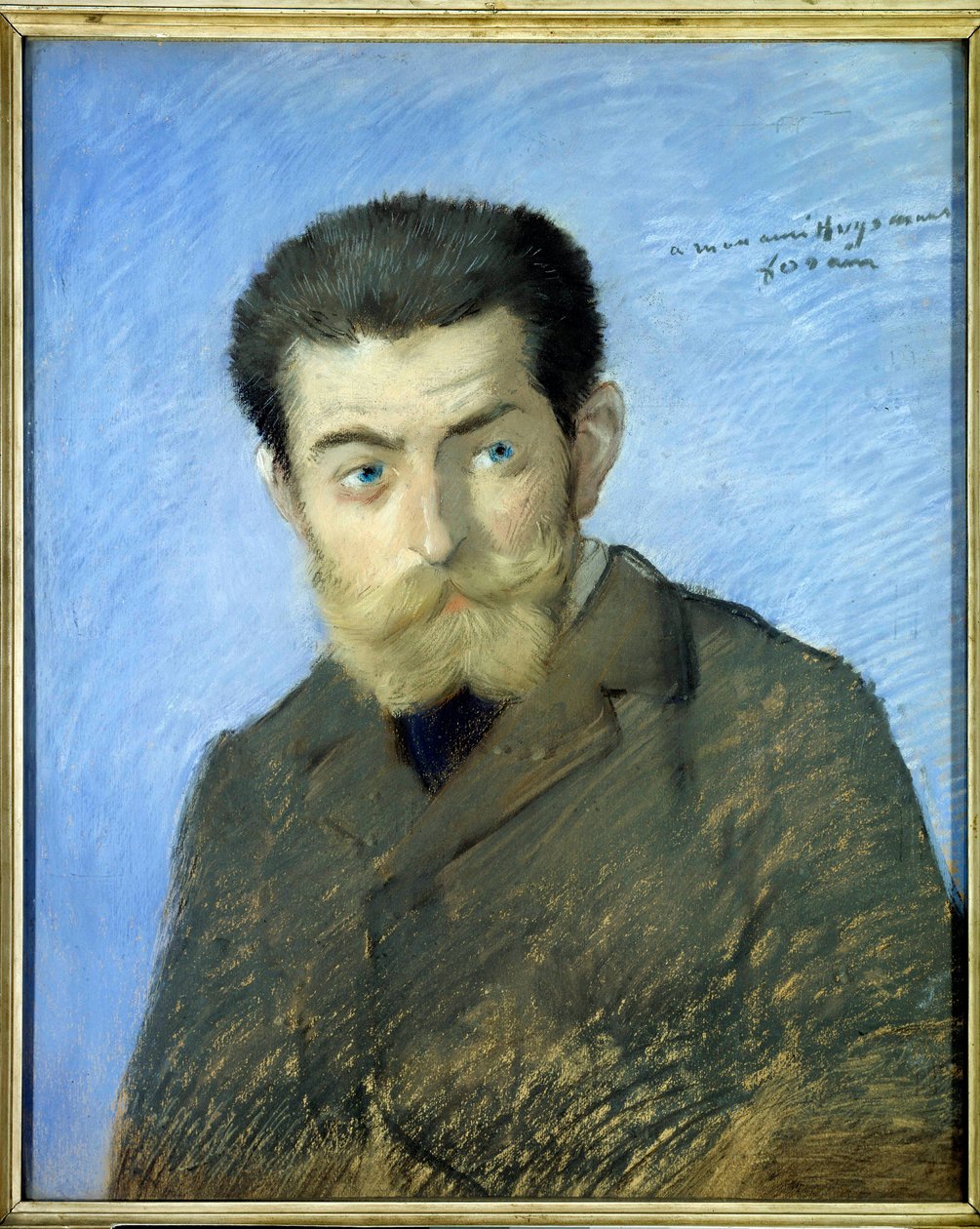 Portret van de Franse schrijver Charles Marie Georges Huysmans door Jean-Louis Forain