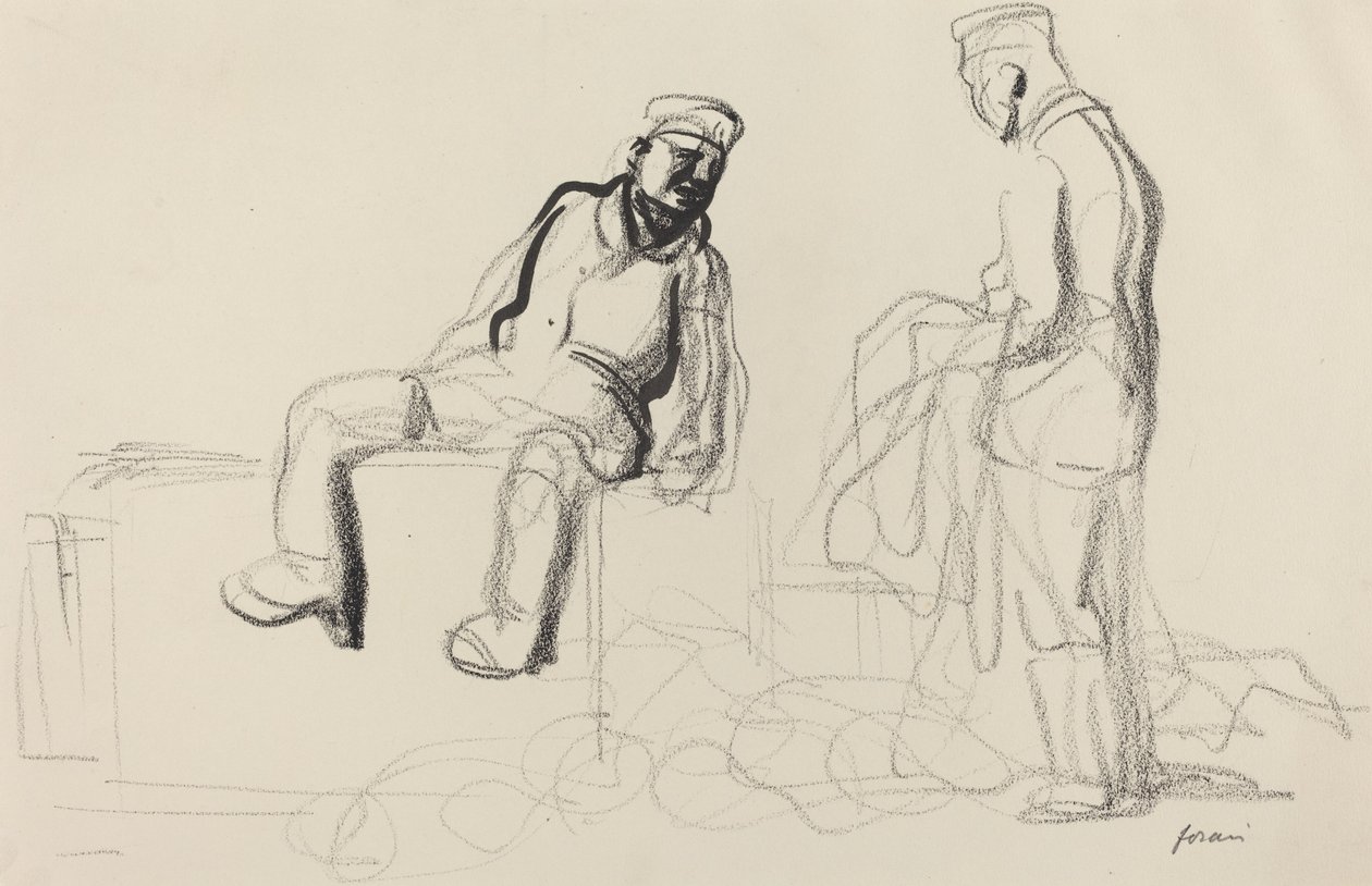 De economische terugtrekking, ca. 1914-1919 door Jean Louis Forain