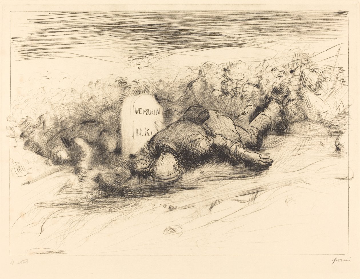 Het Einde - Verdun door Jean Louis Forain
