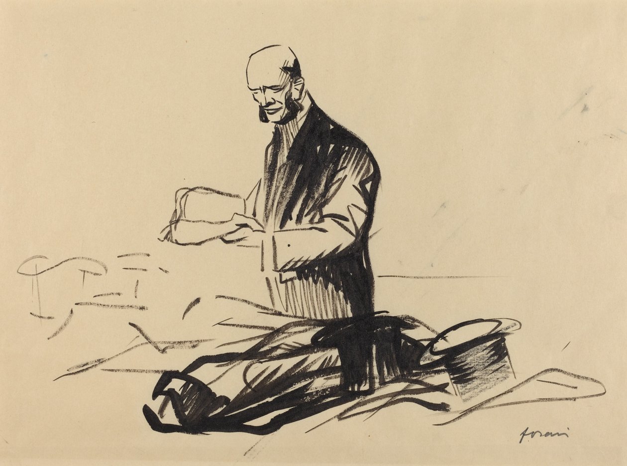 De hoed van maarschalk Foch, ca. 1914-1919 door Jean Louis Forain