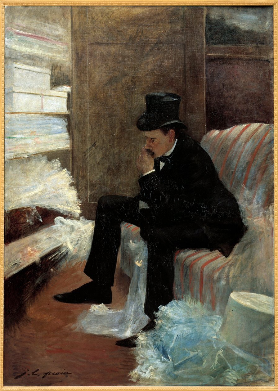 De weduwnaar door Jean Louis Forain
