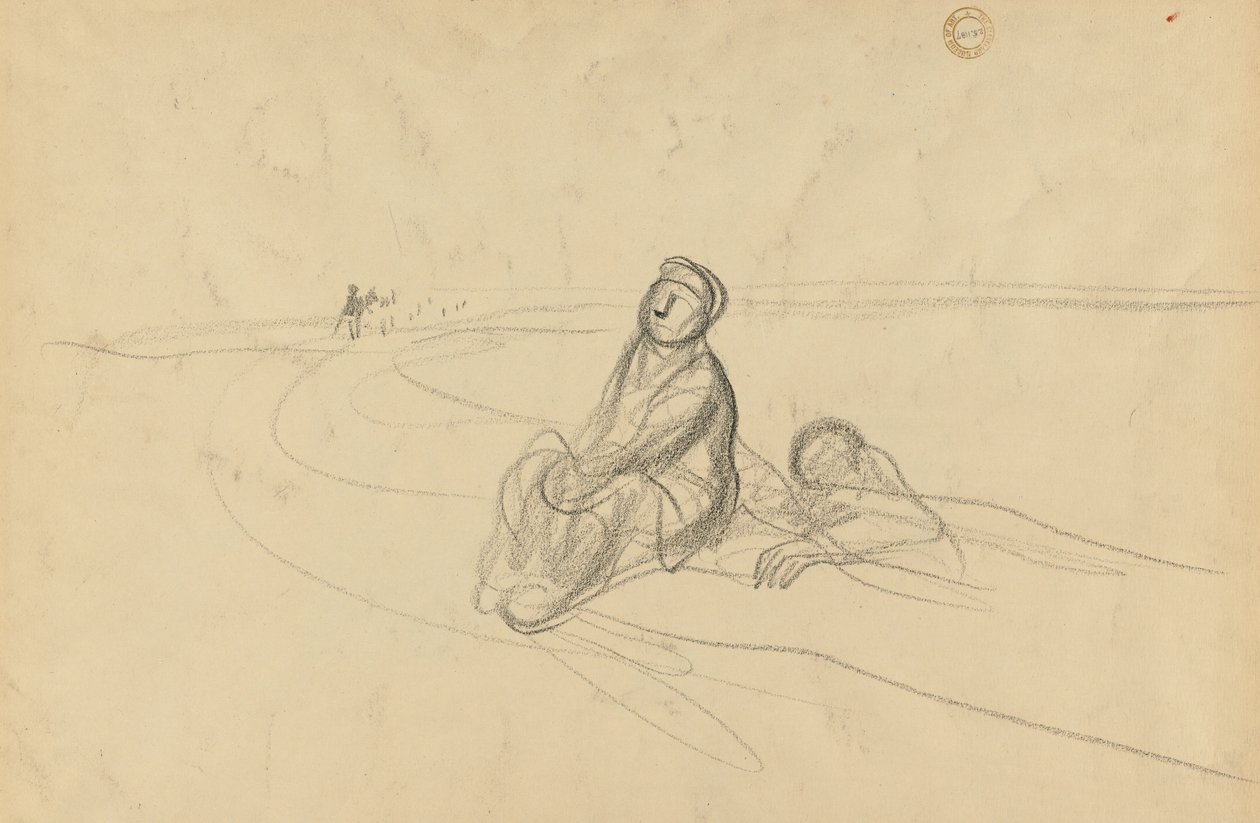 Twee figuren op een weg, ca. 1919 door Jean Louis Forain