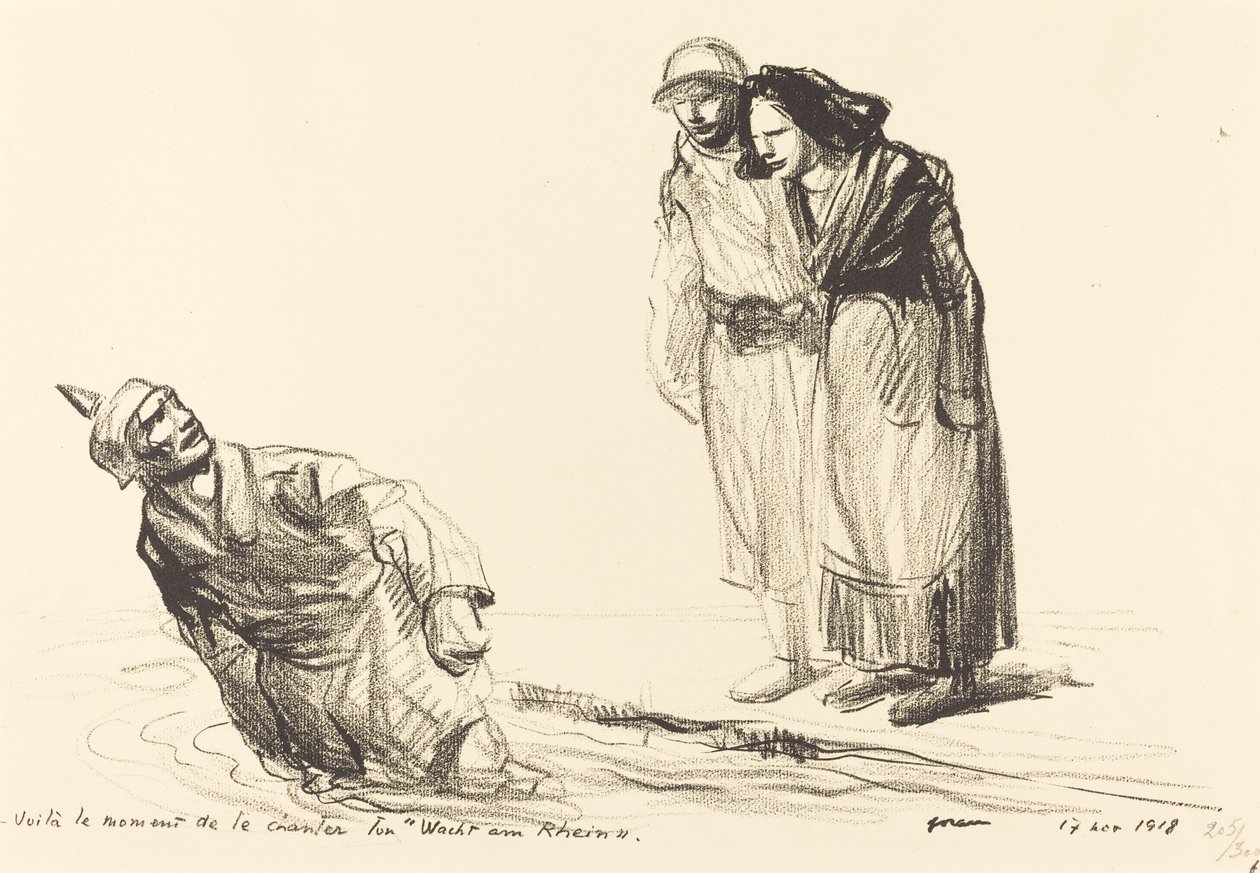 Voila le Moment de te Chantes "Wacht am Rhein" door Jean Louis Forain