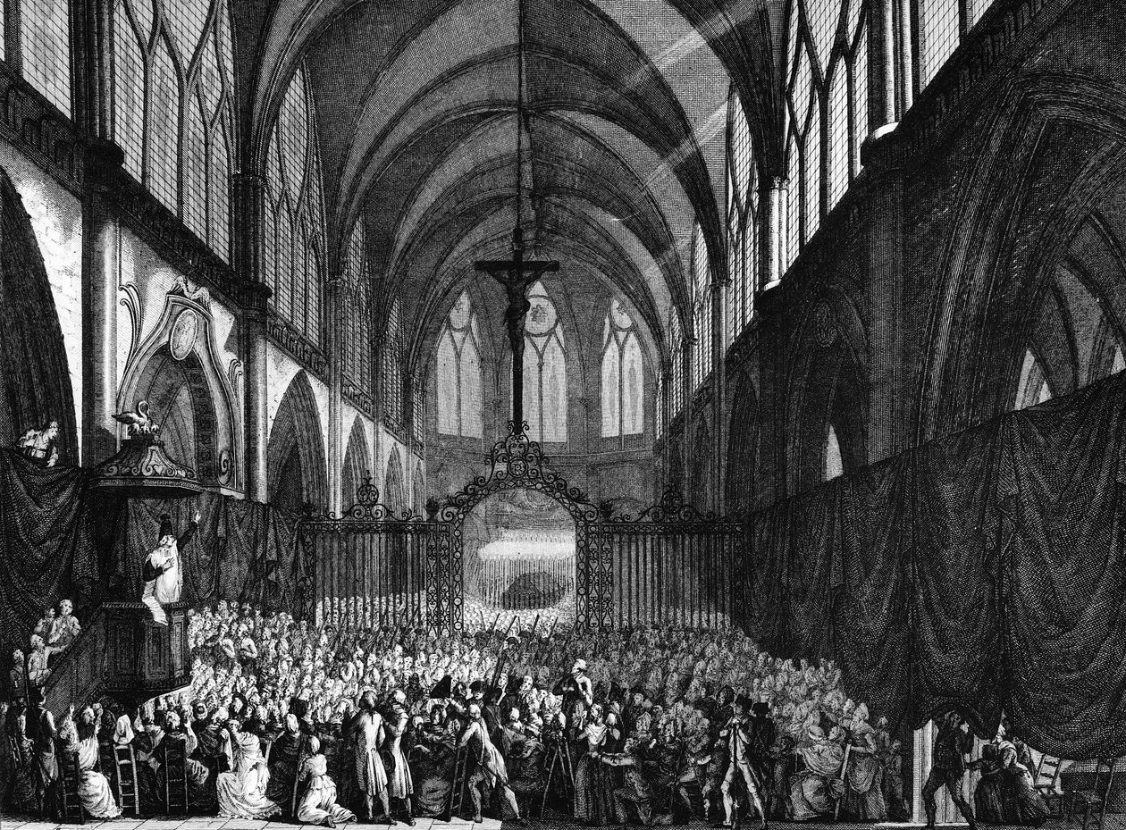 Franse Revolutie: Begrafenisdienst in Saint Jacques de l