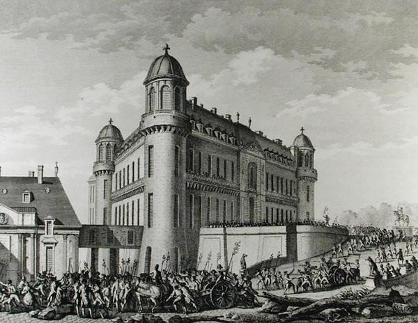Kanonnen van Chantilly naar Parijs gebracht, 9 augustus 1789 door Jean Louis Prieur