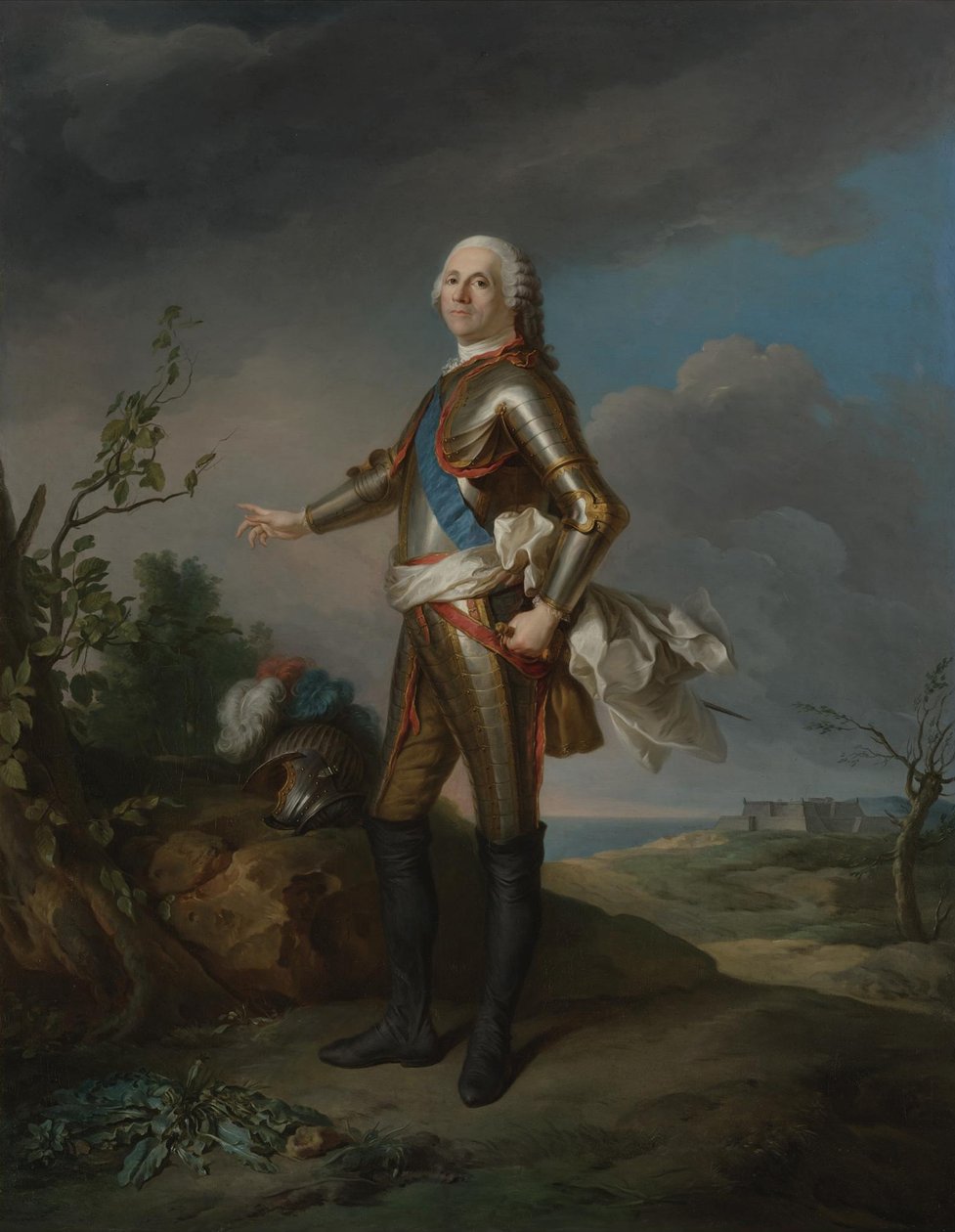 Armand de Vignerot du Plessis 1696-1788, hertog van Richelieu, maarschalk van Frankrijk door Jean Marc Nattier