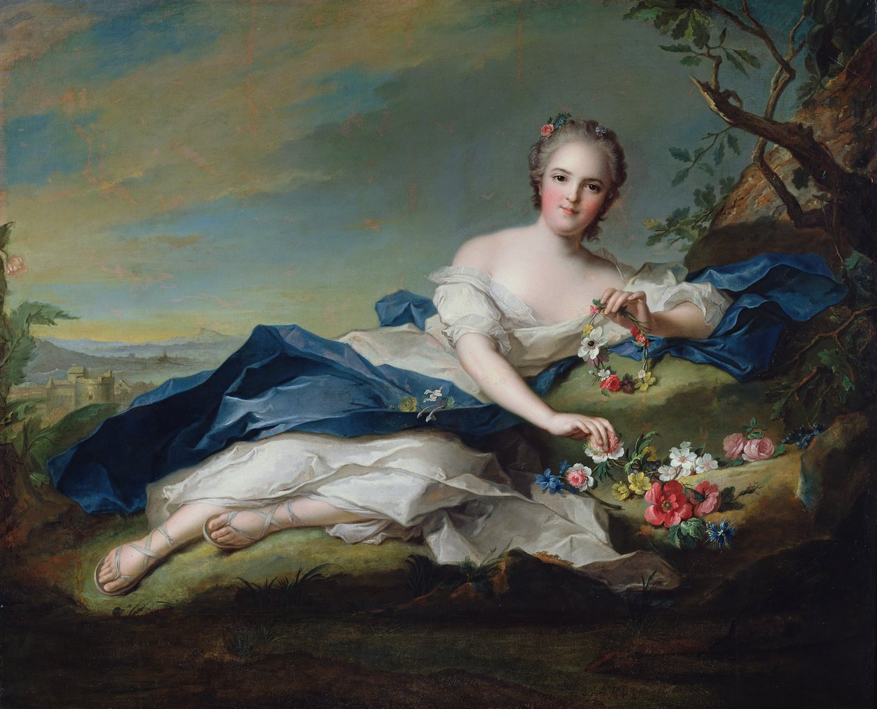 Portret van Henriette de France, ca. 1742 door Jean Marc Nattier