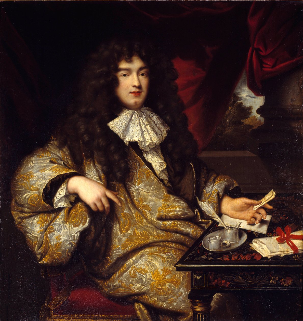 Portret van Jean Baptiste Colbert, markies van Seignelay, minister van de marine, zoon van Colbert door Jean Marc Nattier