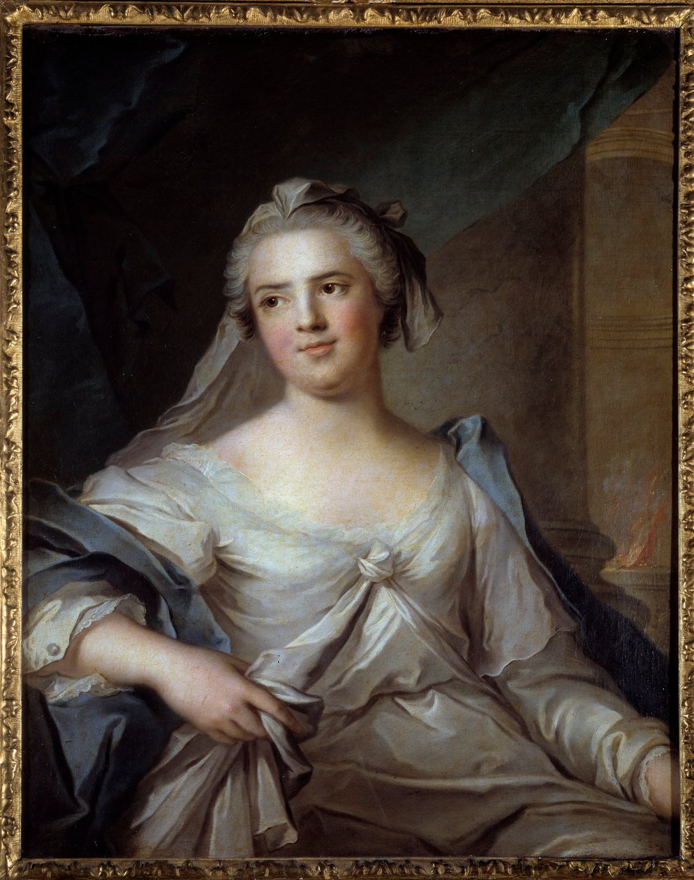 Portret van Madame Henriette van Frankrijk (1727-1752) dochter van Lodewijk XV, als vestalin door Jean Marc Nattier