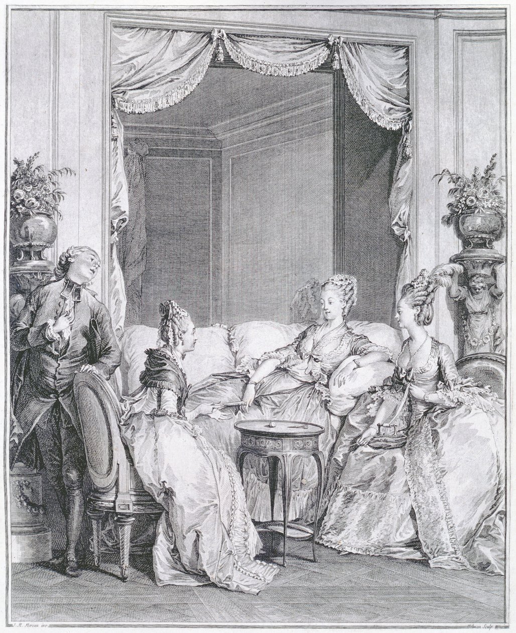Wees niet bang, mijn goede vriend, gegraveerd door I.S. Helman (1743-1809) door Jean Michel the Younger Moreau
