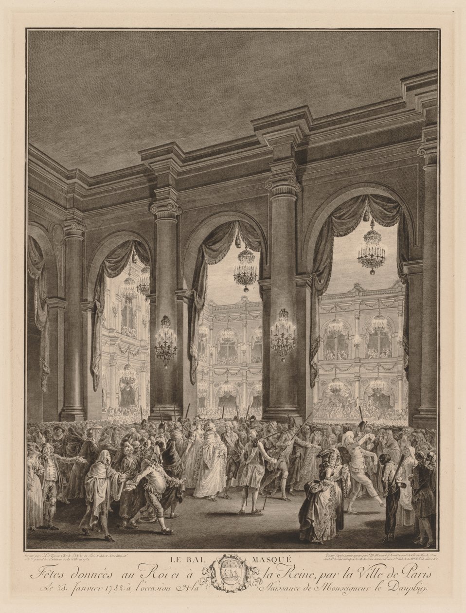 Het Gemaskerde Bal door Jean Michel the Younger Moreau