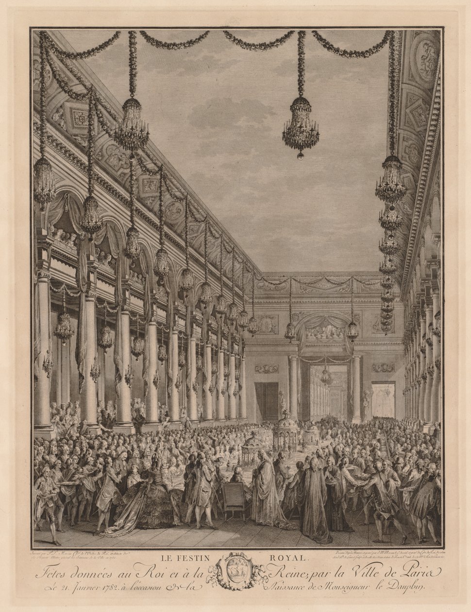 Het koninklijke banket door Jean Michel the Younger Moreau