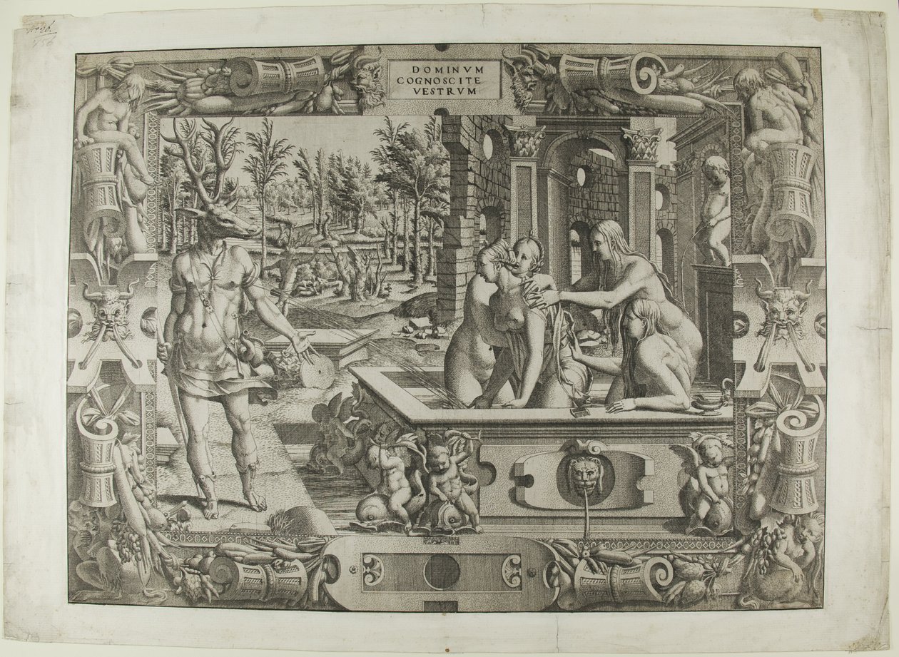 Diana en Actaeon (de metamorfose van Acteon) door Jean Mignon