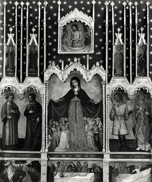 Maagd van Barmhartigheid, c.1429 (detail) door Jean Mirailhet