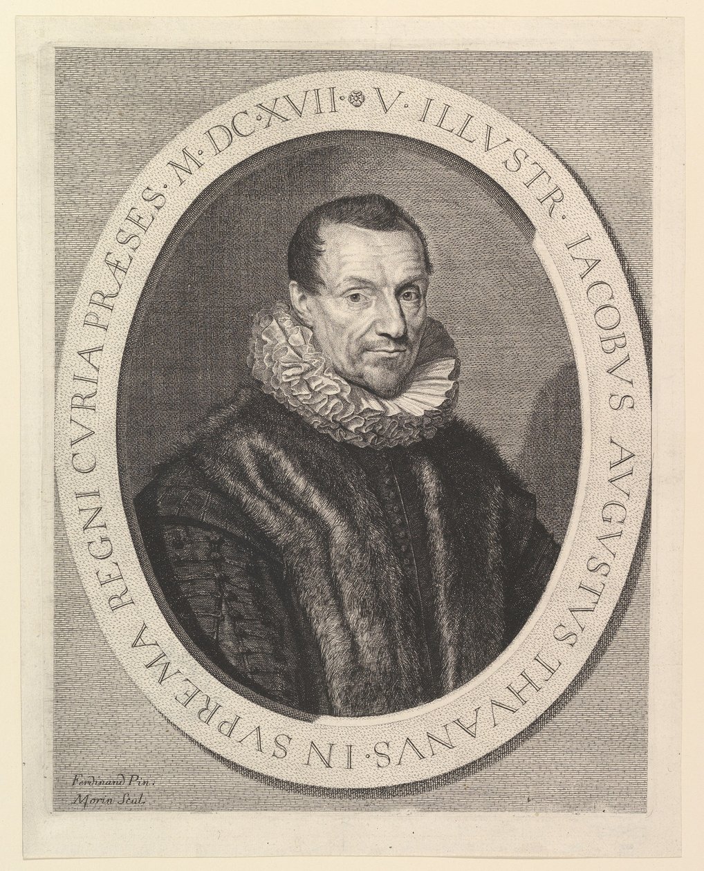 Jacques-Auguste de Thou, eerste president bij het Parlement door Jean Morin