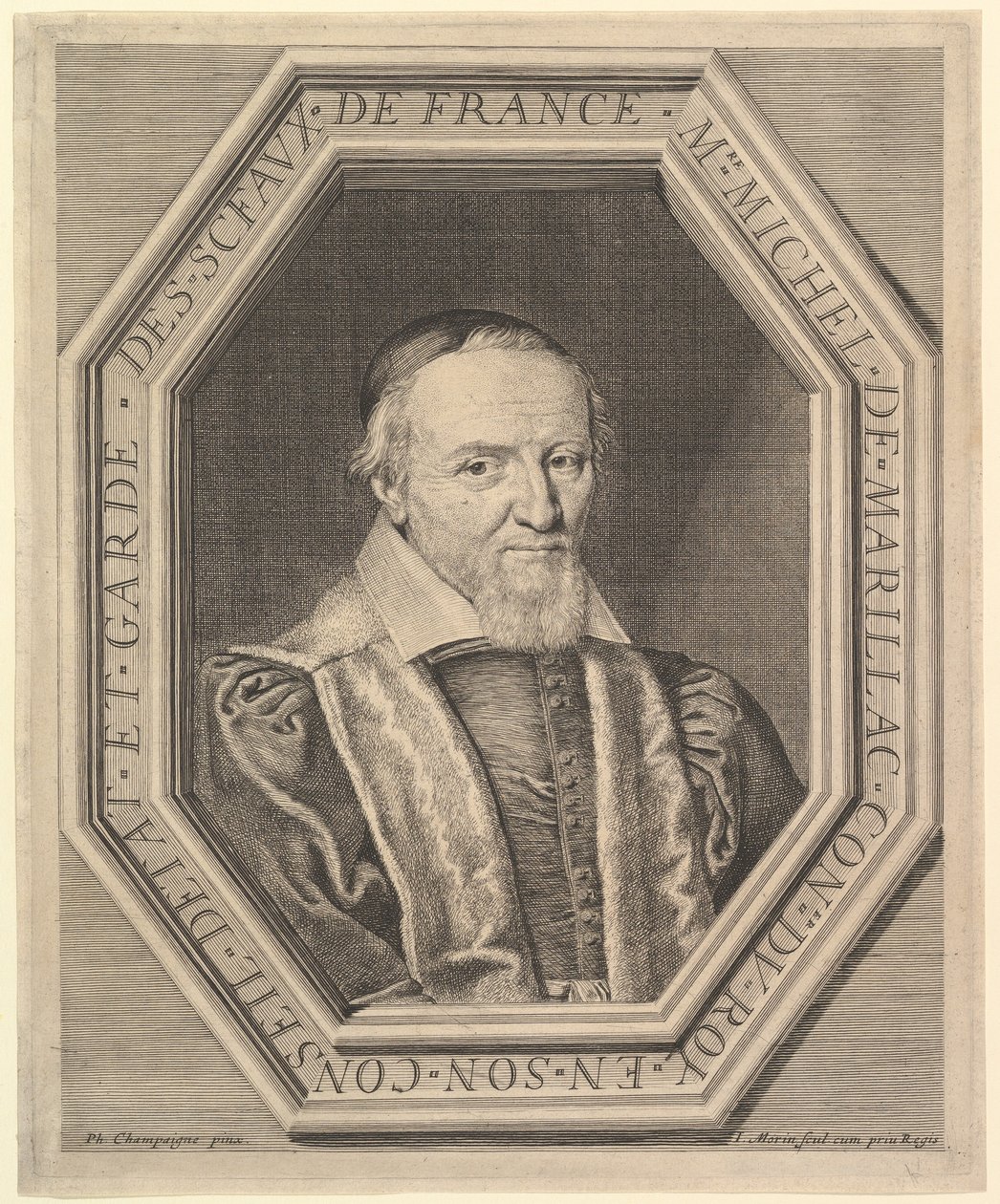 Michel de Marillac, staatsraad en zegelbewaarder door Jean Morin